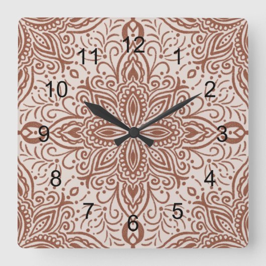 ボホバレット スクエア壁時計 (正面)