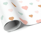 ボホバレンタインデパステルラブハート ラッピングペーパー (ロールコーナー)