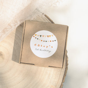 ボホバンティンフラッグス男女兼用バースデーパーティー ラウンドシール