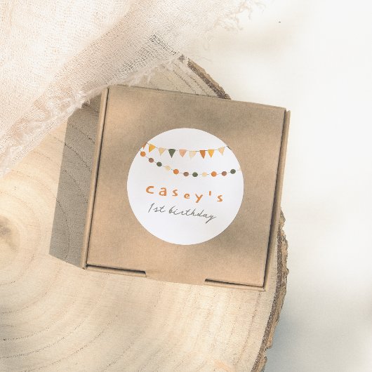 ボホバンティンフラッグス男女兼用バースデーパーティー ラウンドシール