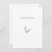 ボホバンブーボタニカルリーフソフトグリーンエレガントリー エンクロージャーカード (正面/裏面)