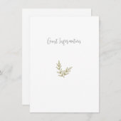 ボホバンブーボタニカルリーフソフトグリーンエレガントリー エンクロージャーカード (正面/裏面)