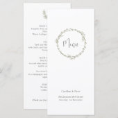 ボホバンブーボタニカルリーフソフトグリーンエレガントリー メニュー (正面/裏面)