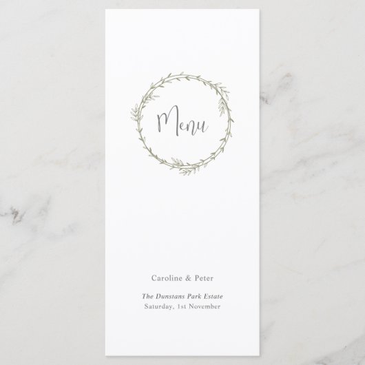 ボホバンブーボタニカルリーフソフトグリーンエレガントリー メニュー (正面)