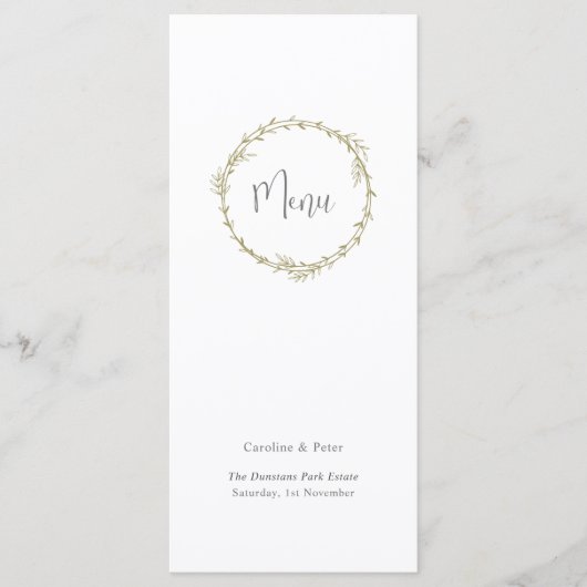 ボホバンブーボタニカルリーフソフトグリーンエレガントリー メニュー (正面)