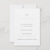 ボホバンブーボタニカルリーフソフトグリーンエレガントリー 出欠カード (裏面)