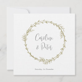 ボホバンブーボタニカルリーフソフトグリーンエレガントリー 招待状