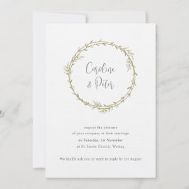 ボホバンブーボタニカルリーフソフトグリーンエレガントリー 招待状