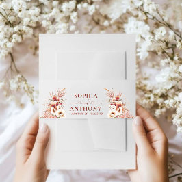 ボホバーンアンバー結婚フローラ 招待状ベリーバンド