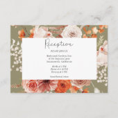 ボホバーンオレンジフローラアーチモノグラムセージ エンクロージャーカード (正面)