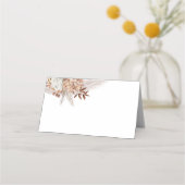 ボホバーンオレンジフローラ&パンパスグラス結婚ズ プレイスカード (裏面)