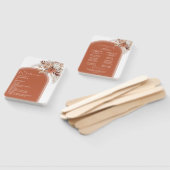 ボホバーンオレンジフローラ&パンパス結婚式 プログラム ハンドファン (組立なし)