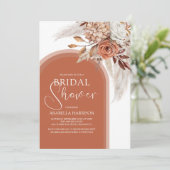 ボホバーンオレンジフローラ&パンパブライダルシャワーイン 招待状 (スタンド正面)