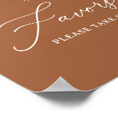 ボホバーンオレンジブライダルシャワーウィズサイン ポスター (角)