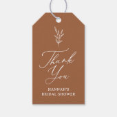 ボホバーンオレンジブライダルシャワーメッセージカード ギフトタグ (正面)