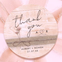 ボホバ素朴ラップウッド赤面ワイルドフラワーありがとう ラウンドシール