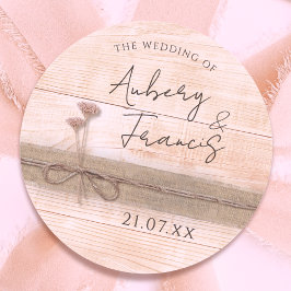 ボホバ素朴ラップフローラ赤面ワイルドフラワー結婚 ラウンドシール