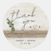 ボホバ素朴ラップ木材ユーカリありがとう ラウンドシール (正面)