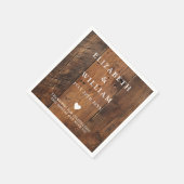 ボホバ素朴ンウッドウエスタンカントリーウェディング スタンダードカクテルナプキン (角)