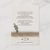 ボホバ素朴ーラップウッドユーカリ結婚ス詳細 エンクロージャーカード (裏面)