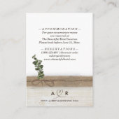 ボホバ素朴ーラップウッドユーカリ結婚ス詳細 エンクロージャーカード (裏面)