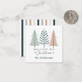 ボホパインツリーのホリーすてきクリスマスエンクロージャー ノートカード (正面/裏面インサイチュ)