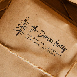 ボホパインツリー差出人住所スタンプ セルフインキングスタンプ