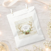 ボホパインフォレストディア〔雄ジカの〕枝角アローズバビースシャワー フェイバーバッグ (クリップ留めされた状態)