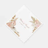 ボホパエレガントパスグラスフローラ結婚ズ・ナプキンス スタンダードランチョンナプキン (角)