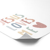 ボホパステルイエスは私を愛しているプリント ポスター (角)