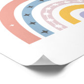 ボホパステルウォーターカラーレインボー子供部屋 ポスター (角)