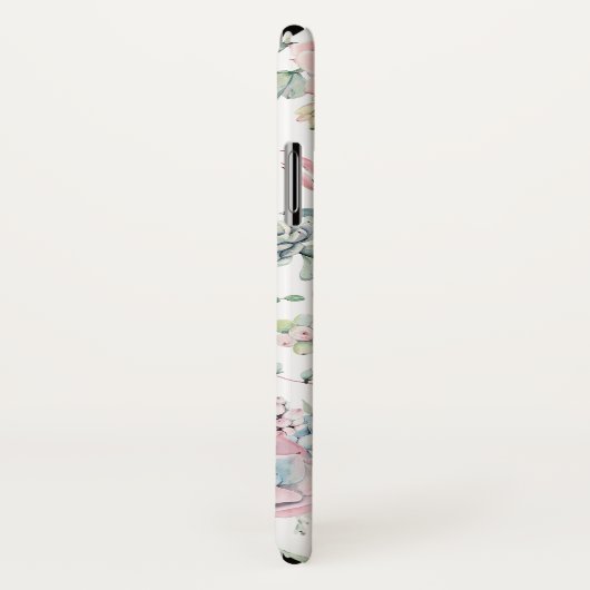 ボホパステルウォーターカラー多肉植物パターンカスタム Case-Mate iPhoneケース (裏面/右)