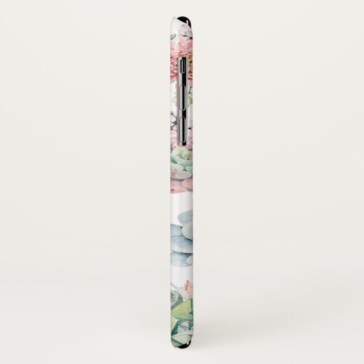 ボホパステルウォーターカラー多肉植物パターンカスタム Case-Mate iPhoneケース (裏面/左)