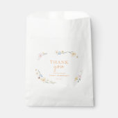 ボホパステルエレガントワイルドフラワーベビーシャワー フェイバーバッグ (正面)