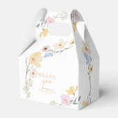 ボホパステルエレガントワイルドフラワーベビーシャワー フェイバーボックス (裏面サイド)