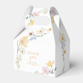 ボホパステルエレガントワイルドフラワーベビーシャワー フェイバーボックス