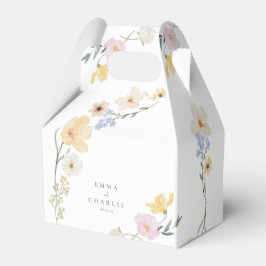 ボホパステルエレガントワイルドフラワー結婚ズ フェイバーボックス