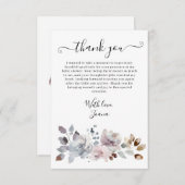 ボホパステルエレガント開花フローラベビーシャワー サンキューカード (正面/裏面)
