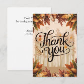 ボホパステルオータム秋 サンキューカード (正面/裏面)