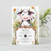 ボホパステルカウー誕生日 招待状 (スタンド正面)