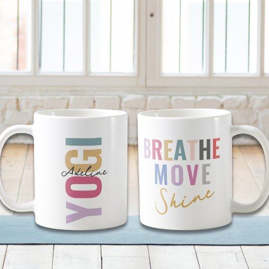 ボホパステルカラーヨギ名動機引用文 コーヒーマグカップ