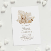 ボホパステルテディベアのおもちゃ。かわいい子供の誕生日 招待状