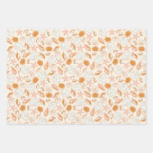 ボホパステルテラコッタピンクシーシェルラッピング ラッピングペーパーシート (正面)