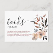 ボホパステルピンクフラワー開花ブックスフォーベビー エンクロージャーカード (正面)