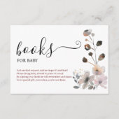 ボホパステルピンクフラワー開花ブックスフォーベビー エンクロージャーカード (正面)