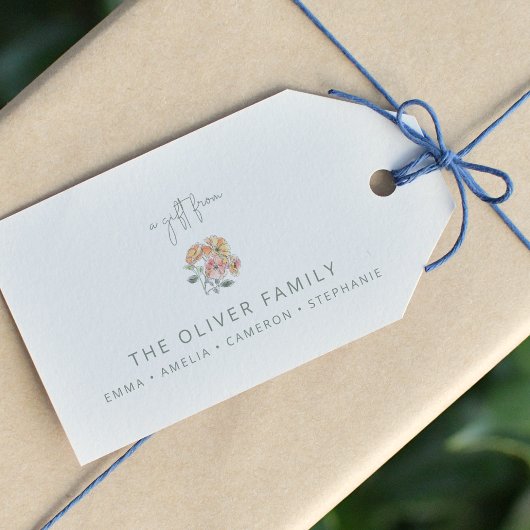 ボホパステルピーチウォーター色フローラ名from ギフトタグ