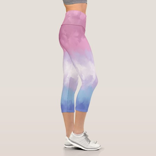 ボホパステルフラフィー抽象芸術ビエンダープライド国旗 カプリレギンス (右)