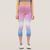 ボホパステルフラフィー抽象芸術ビエンダープライド国旗 カプリレギンス (正面)