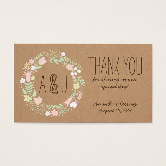 ボホパステルフローラ素朴リース結婚ズ (正面)