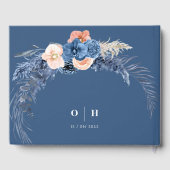 ボホパステルブルー&赤面シック結婚ズ ゲストブック (裏面)